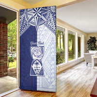 Personalised Northern Mariana Islands And Guam Door Cover Latte Stone With Tribal Pattern