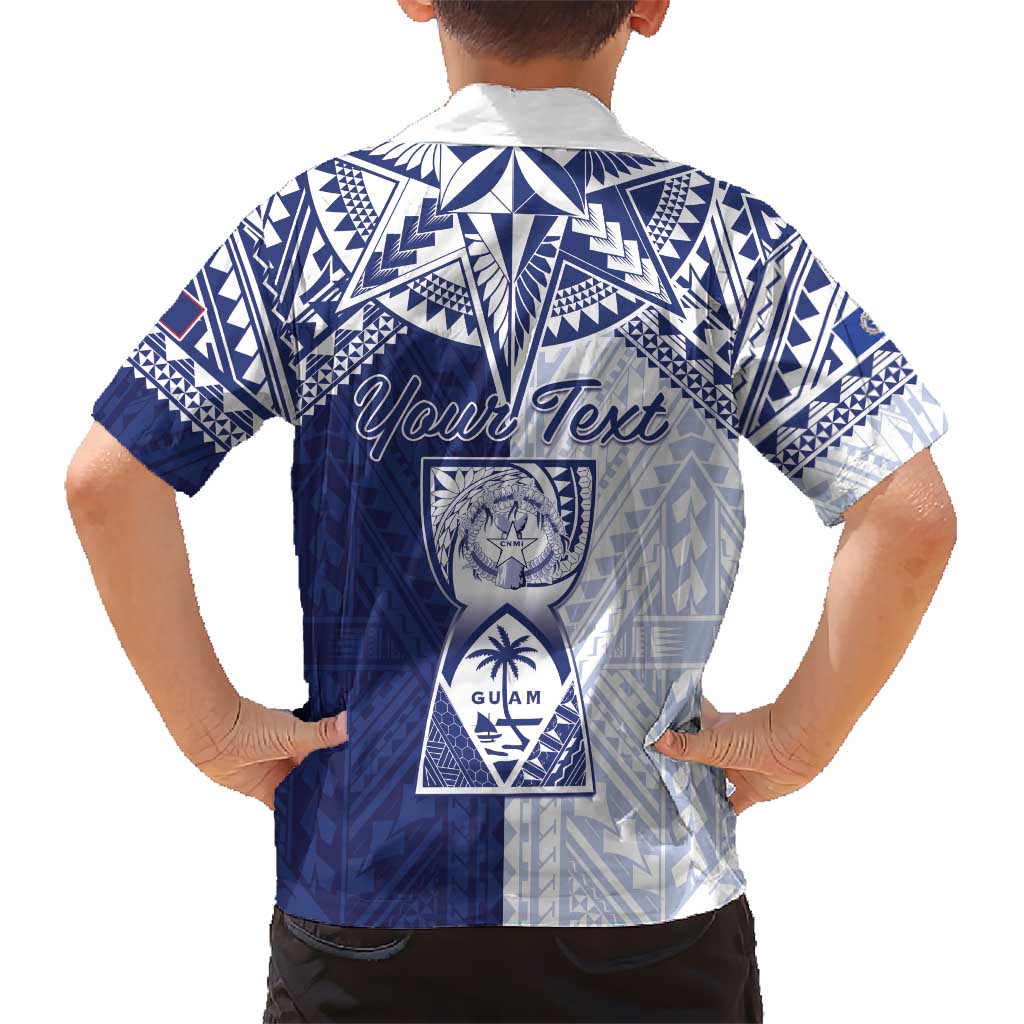 Personalised Northern Mariana Islands And Guam Family Matching Off The Shoulder Long Sleeve Dress and Hawaiian Shirt Latte Stone With Tribal Pattern LT05 - Polynesian Pride