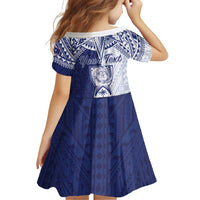 Personalised Northern Mariana Islands And Guam Family Matching Off The Shoulder Long Sleeve Dress and Hawaiian Shirt Latte Stone With Tribal Pattern LT05 - Polynesian Pride