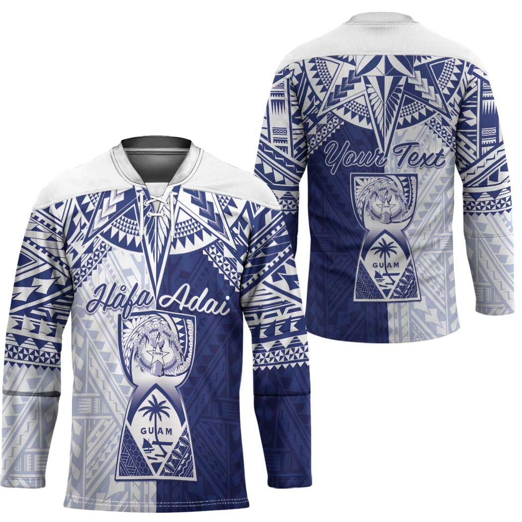 Personalised Northern Mariana Islands And Guam Hockey Jersey Latte Stone With Tribal Pattern