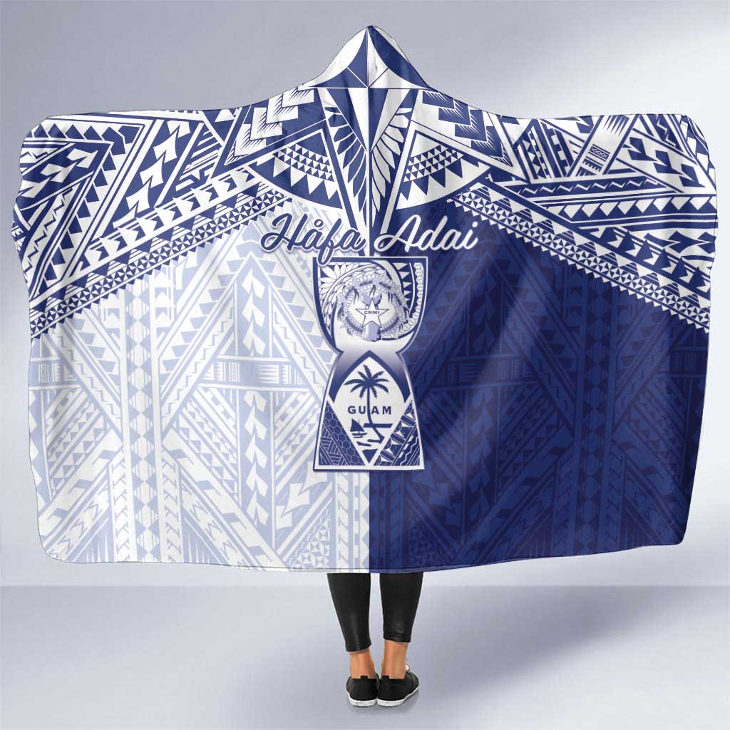 Northern Mariana Islands And Guam Hooded Blanket Latte Stone With Tribal Pattern