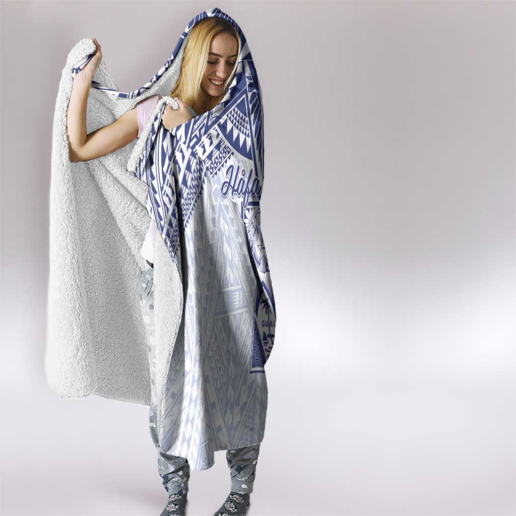 Northern Mariana Islands And Guam Hooded Blanket Latte Stone With Tribal Pattern