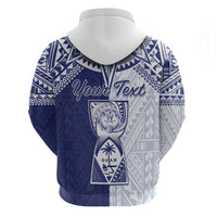 Personalised Northern Mariana Islands And Guam Hoodie Latte Stone With Tribal Pattern