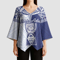 Personalised Northern Mariana Islands And Guam Kimono Sleeve Blouse Latte Stone With Tribal Pattern