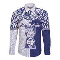 Personalised Northern Mariana Islands And Guam Long Sleeve Button Shirt Latte Stone With Tribal Pattern