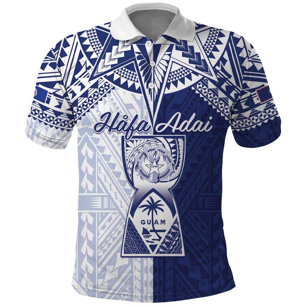 Personalised Northern Mariana Islands And Guam Polo Shirt Latte Stone With Tribal Pattern