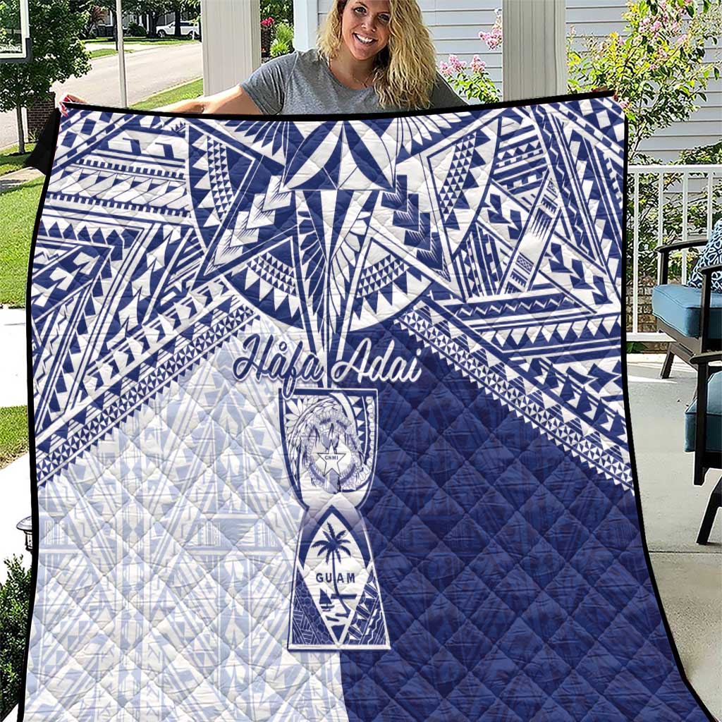 Northern Mariana Islands And Guam Quilt Latte Stone With Tribal Pattern