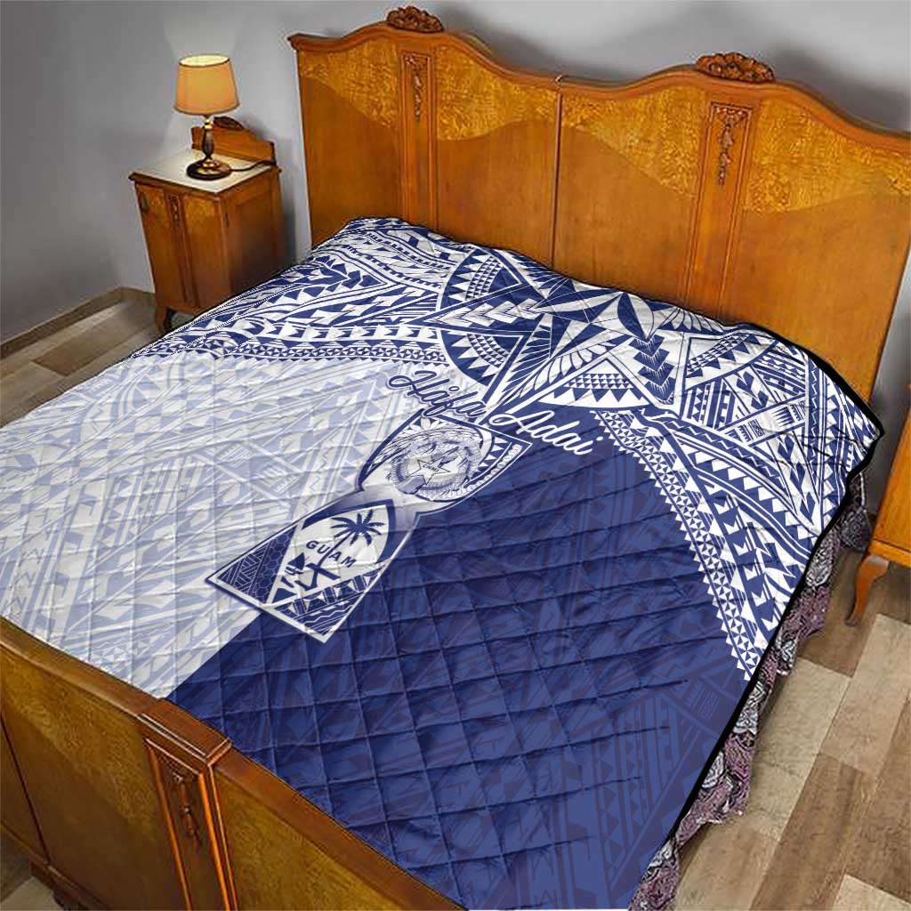 Northern Mariana Islands And Guam Quilt Latte Stone With Tribal Pattern