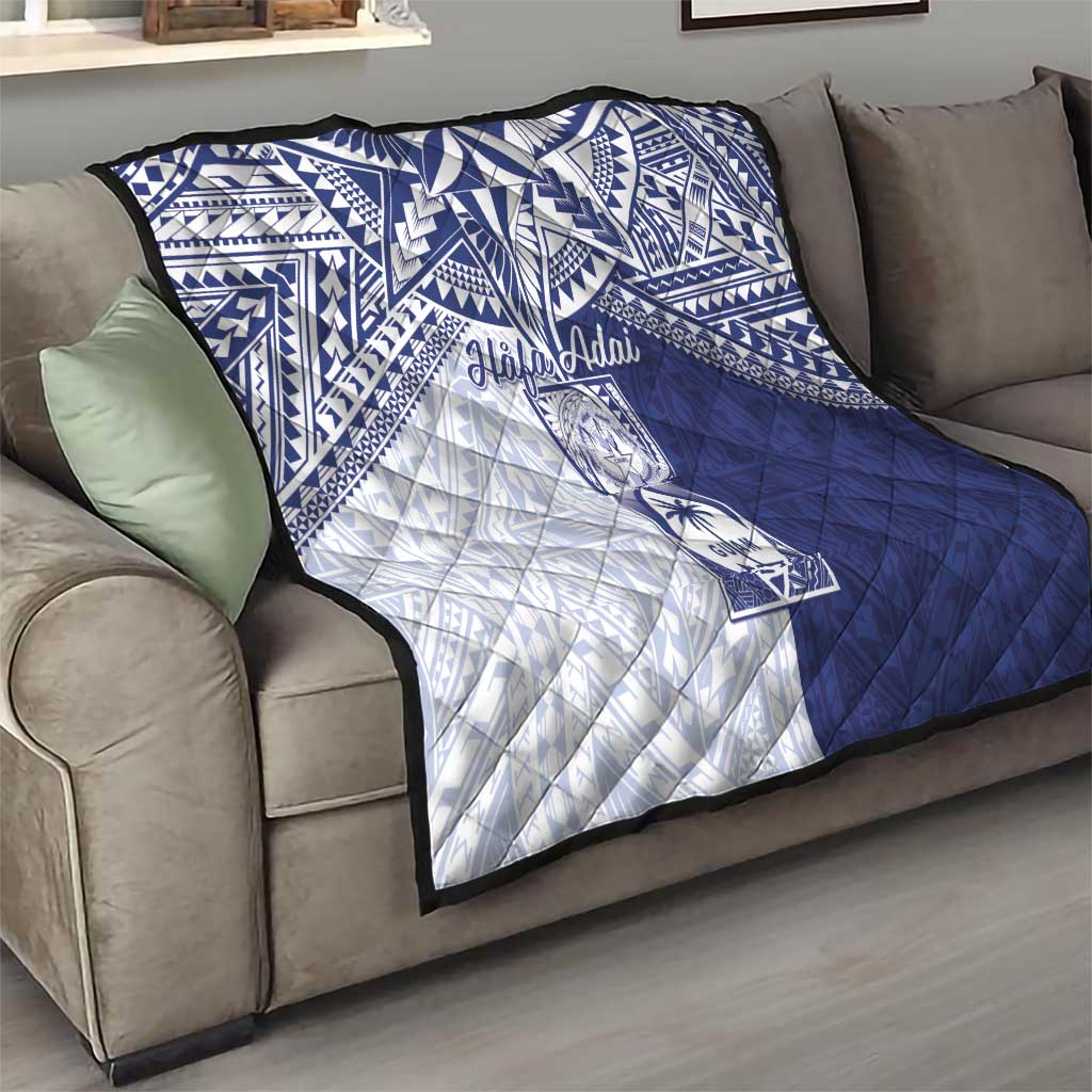 Northern Mariana Islands And Guam Quilt Latte Stone With Tribal Pattern