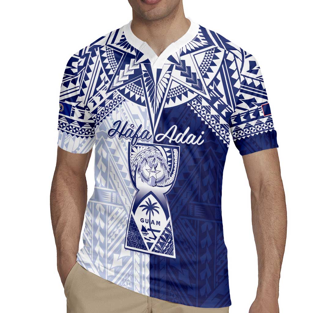 Personalised Northern Mariana Islands And Guam Rugby Jersey Latte Stone With Tribal Pattern