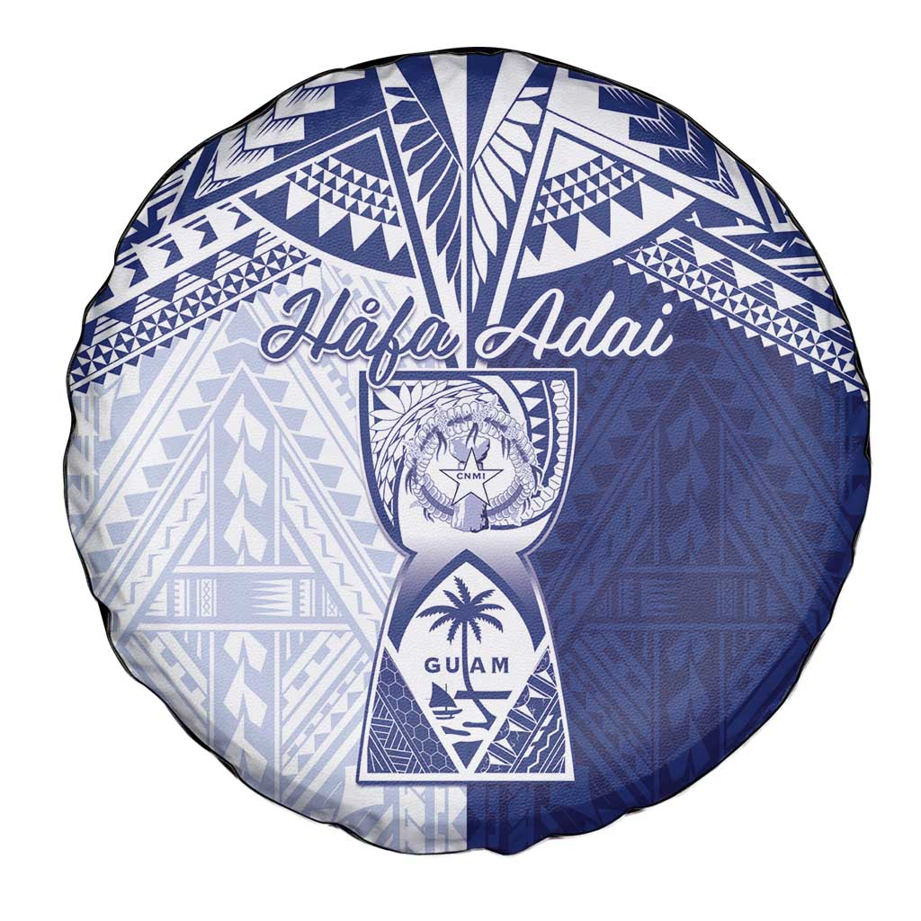 Northern Mariana Islands And Guam Spare Tire Cover Latte Stone With Tribal Pattern LT05 - Polynesian Pride