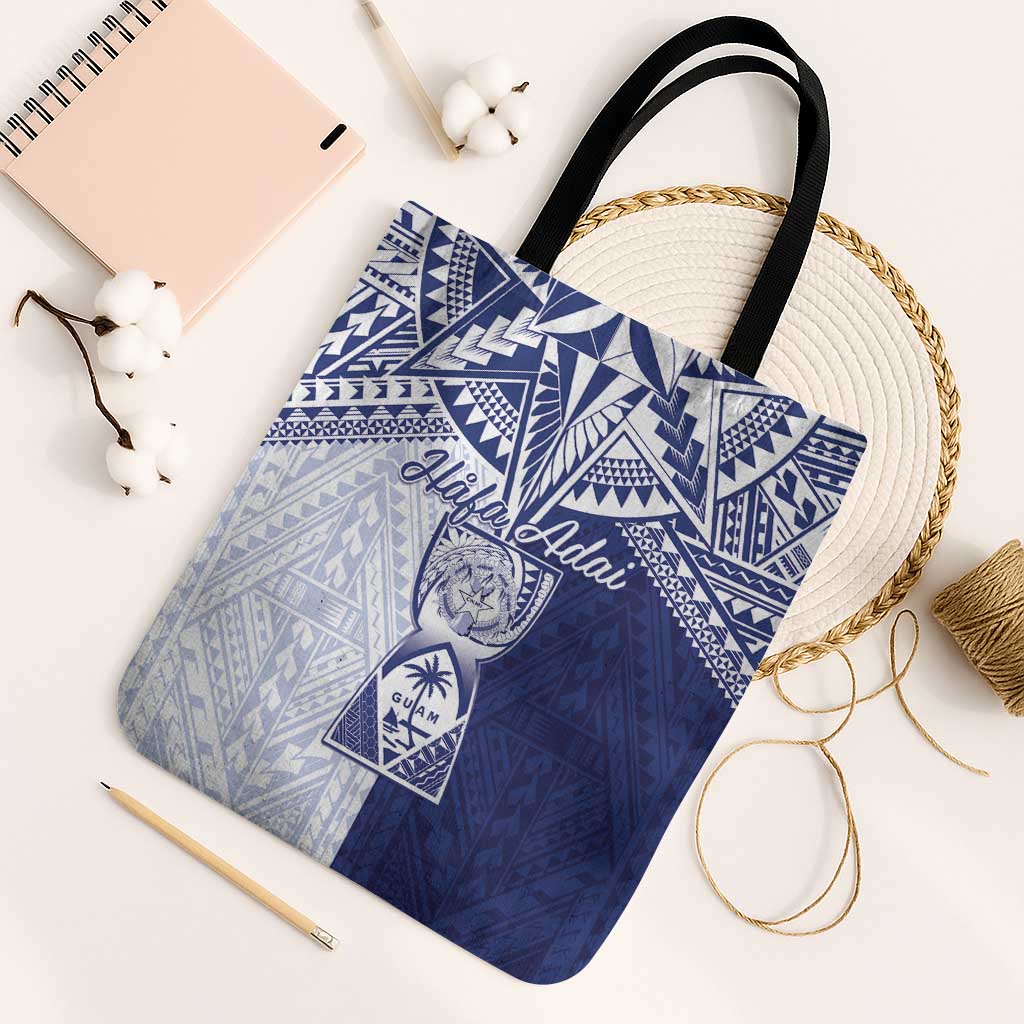 Northern Mariana Islands And Guam Tote Bag Latte Stone With Tribal Pattern