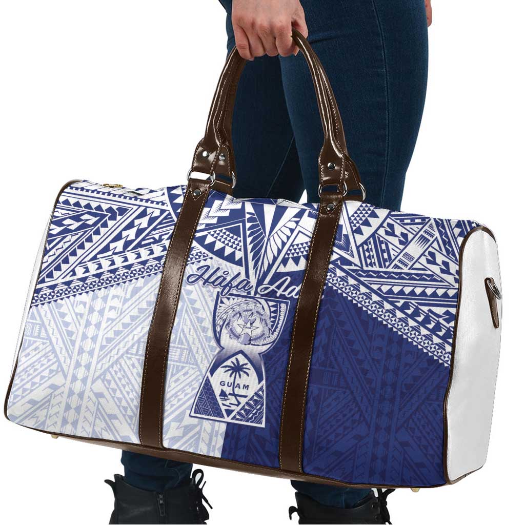 Northern Mariana Islands And Guam Travel Bag Latte Stone With Tribal Pattern