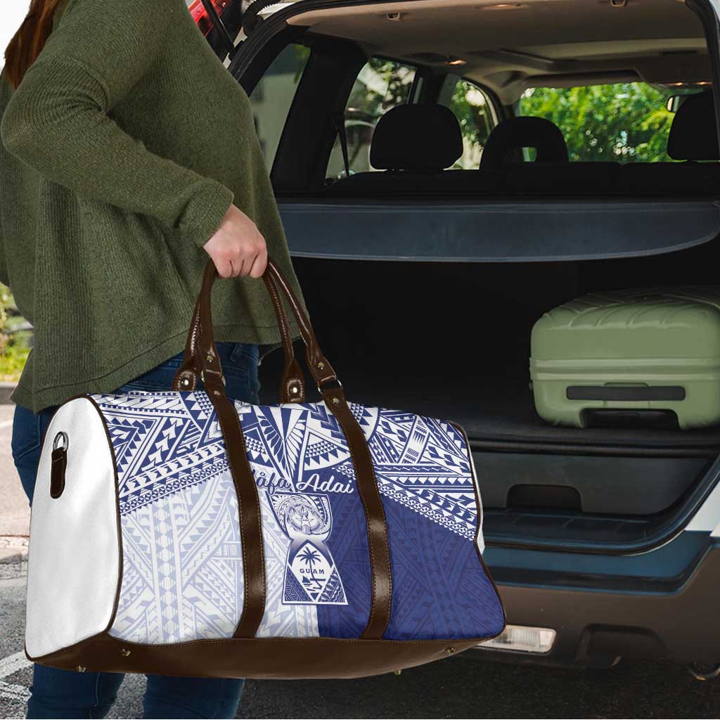 Northern Mariana Islands And Guam Travel Bag Latte Stone With Tribal Pattern