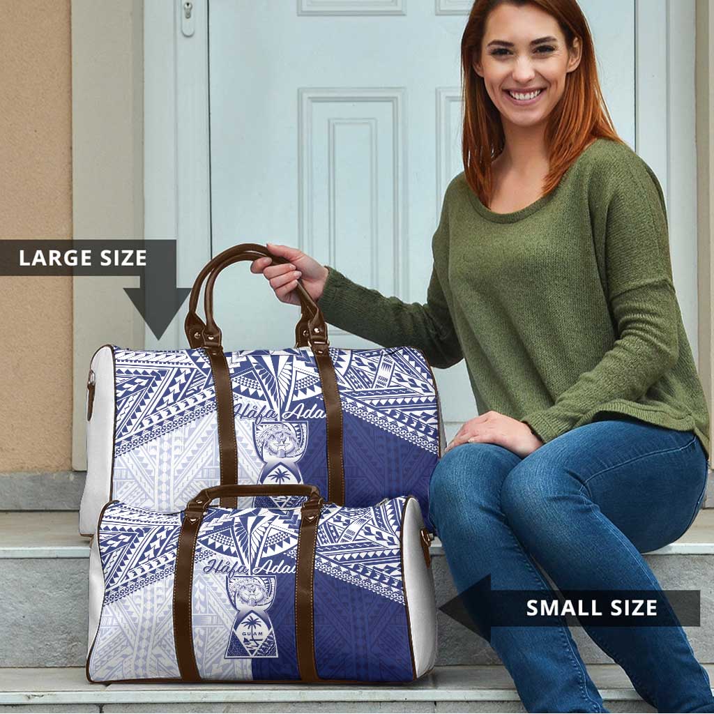 Northern Mariana Islands And Guam Travel Bag Latte Stone With Tribal Pattern