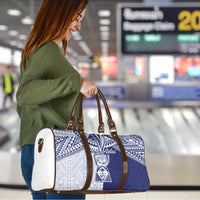 Northern Mariana Islands And Guam Travel Bag Latte Stone With Tribal Pattern