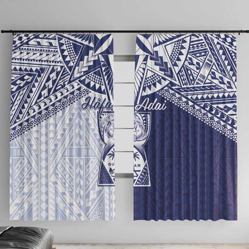 Northern Mariana Islands And Guam Window Curtain Latte Stone With Tribal Pattern