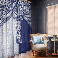 Northern Mariana Islands And Guam Window Curtain Latte Stone With Tribal Pattern