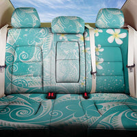 Polynesian Jellyfish Back Car Seat Cover With Plumeria Teal