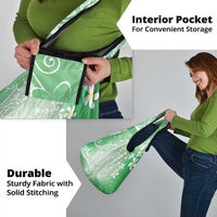 Polynesian Jellyfish Grocery Bag With Plumeria Green