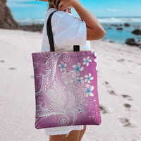 Polynesian Jellyfish Tote Bag With Plumeria Pink