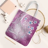 Polynesian Jellyfish Tote Bag With Plumeria Pink