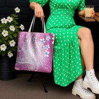 Polynesian Jellyfish Tote Bag With Plumeria Pink