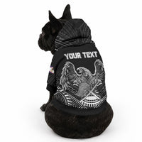Personalised American Samoa Flag Day Pet Hoodie Bald Eagle With Polynesian Pattern