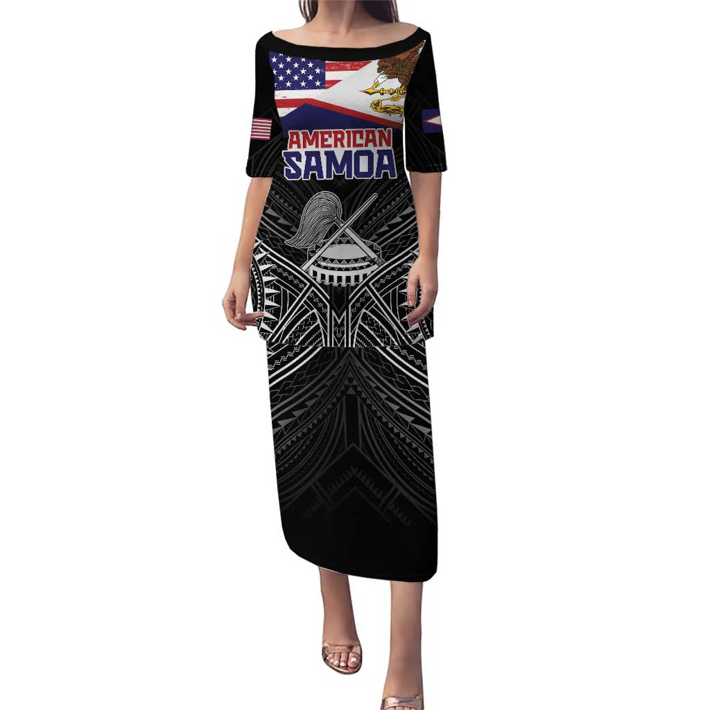 American Samoa Flag Day Puletasi Bald Eagle With Polynesian Pattern