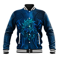 New Zealand Dream Catcher Baseball Jacket Maori Koru Pattern Blue Version