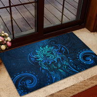 New Zealand Dream Catcher Rubber Doormat Maori Koru Pattern Blue Version