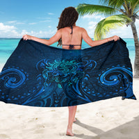 New Zealand Dream Catcher Sarong Maori Koru Pattern Blue Version