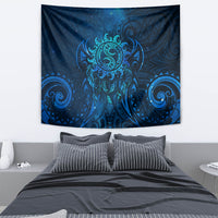 New Zealand Dream Catcher Tapestry Maori Koru Pattern Blue Version