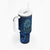 New Zealand Dream Catcher Tumbler With Handle Maori Koru Pattern Blue Version