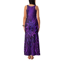 New Zealand Dream Catcher Family Matching Tank Maxi Dress and Hawaiian Shirt Maori Koru Pattern Purple Version LT05 - Polynesian Pride