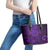 New Zealand Dream Catcher Leather Tote Bag Maori Koru Pattern Purple Version