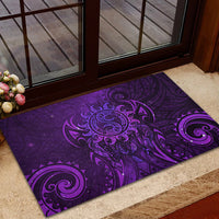 New Zealand Dream Catcher Rubber Doormat Maori Koru Pattern Purple Version