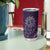 New Zealand Dream Catcher Tumbler Cup Maori Koru Pattern Purple Version