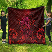 New Zealand Dream Catcher Quilt Maori Koru Pattern Red Version