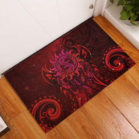 New Zealand Dream Catcher Rubber Doormat Maori Koru Pattern Red Version