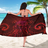 New Zealand Dream Catcher Sarong Maori Koru Pattern Red Version