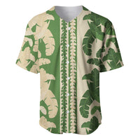 Hawaii Pua Kenikeni Lei Baseball Jersey With Lau Maia Green LT05 Green - Polynesian Pride