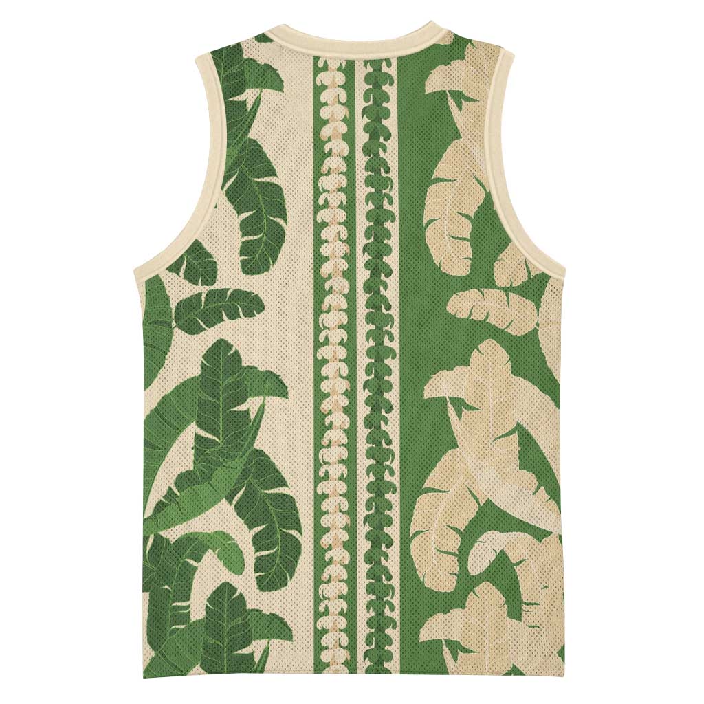 Hawaii Pua Kenikeni Lei Basketball Jersey With Lau Maia Green LT05 - Polynesian Pride