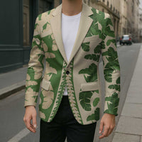 Hawaii Pua Kenikeni Lei Blazer With Lau Maia Green LT05 - Polynesian Pride