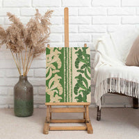 Hawaii Pua Kenikeni Lei Canvas Wall Art With Lau Maia Green LT05 - Polynesian Pride