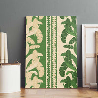 Hawaii Pua Kenikeni Lei Canvas Wall Art With Lau Maia Green LT05 - Polynesian Pride