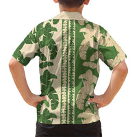 Hawaii Pua Kenikeni Lei Family Matching Mermaid Dress and Hawaiian Shirt With Lau Maia Green LT05 - Polynesian Pride