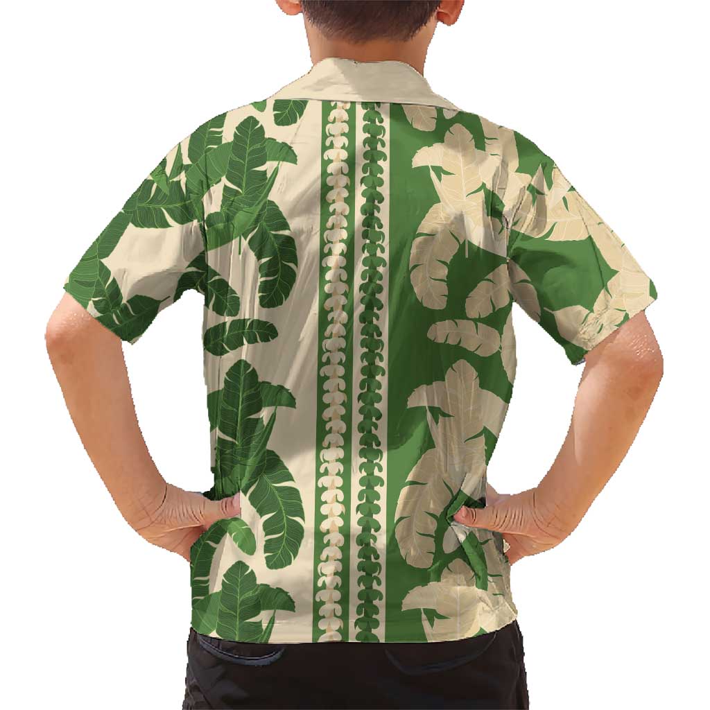 Hawaii Pua Kenikeni Lei Family Matching Summer Maxi Dress and Hawaiian Shirt With Lau Maia Green LT05 - Polynesian Pride