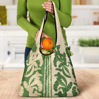 Hawaii Pua Kenikeni Lei Grocery Bag With Lau Maia Green LT05 - Polynesian Pride