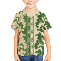 Hawaii Pua Kenikeni Lei Hawaiian Shirt With Lau Maia Green LT05 - Polynesian Pride